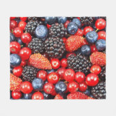 Berry-Fresh Background Mosaik Fleecedecke (Vorderseite (Horizontal))