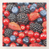 Berry-Fresh Background Mosaik Glasuntersetzer (Vorderseite)
