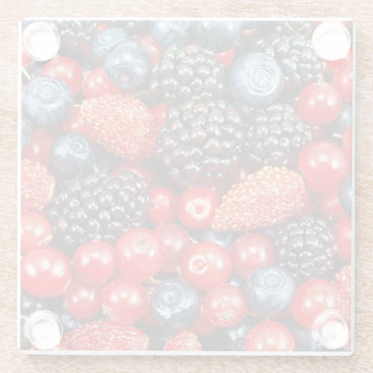 Berry-Fresh Background Mosaik Glasuntersetzer (Rückseite)