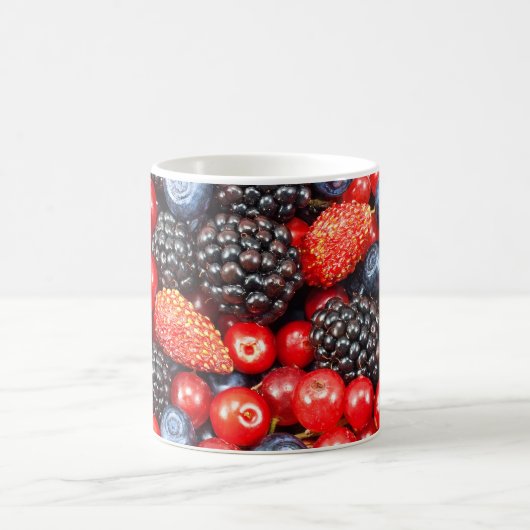 Berry-Fresh Background Mosaik Kaffeetasse (Mittel)
