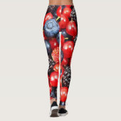 Berry-Fresh Background Mosaik Leggings (Rückseite)