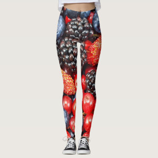 Berry-Fresh Background Mosaik Leggings