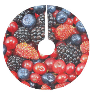 Berry-Fresh Background Mosaik Polyester Weihnachtsbaumdecke