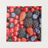 Berry-Fresh Background Mosaik Wandteppich (Vorderseite (Horizontal))