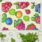 Berry Fruit Muster Design Geschirrtuch (Gefaltet)