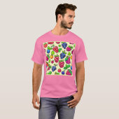 Berry Fruit Muster Design T-Shirt (Vorne ganz)