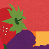 Berry Fruit Strawberry Blank Card Karte