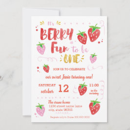 Berry Fun zum ersten Geburtstag Einladung