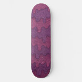 Berry Glitzer Tropfen Dunkel Lila & rosa Melzen Skateboard (Vorderseite)