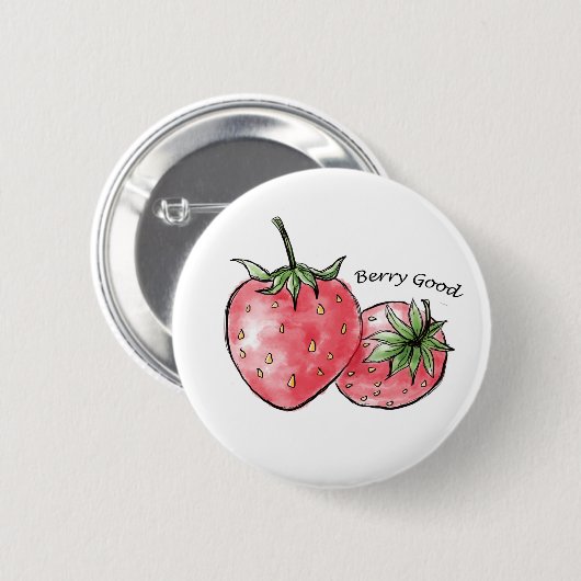 Berry Good Fun - Strawberry Delight Button (Vorne & Hinten)