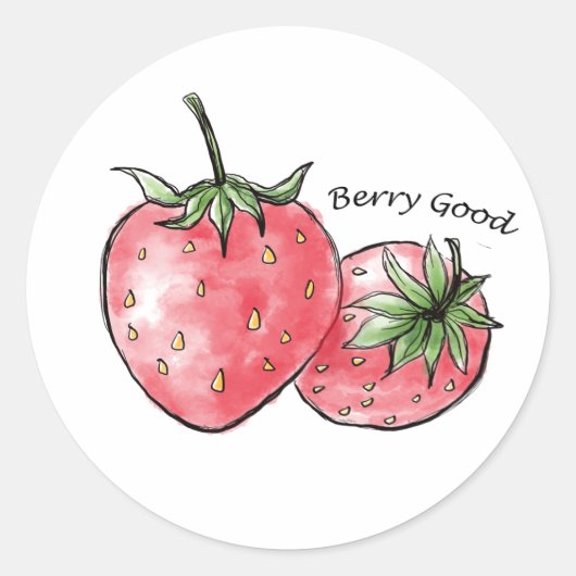 Berry Good Fun - Strawberry Delight Runder Aufkleber (Vorderseite)