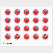 Berry Good, Strawberry, Gingham Heart, Sticker (Blatt)