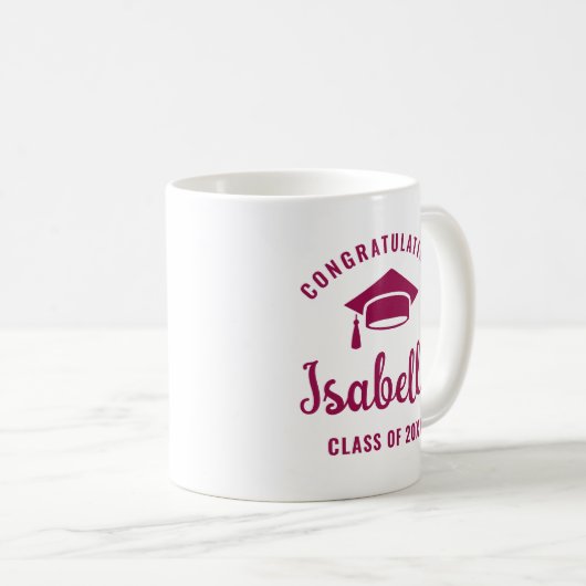Berry Gratulation Graduation Cap Minimal Chic Kaffeetasse (VorderseiteRechts)