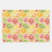 Berry Green Orange Pink Fruit Bridal Shower Geschenkpapier Set (Vorderseite)