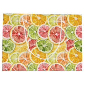 Berry Green Orange Pink Fruit Bridal Shower Große Geschenktüte (Rückseite)