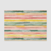 Berry Green Orange Pink Fruity Stripes Birthday Seidenpapier (Vorderseite)