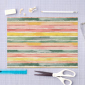 Berry Green Orange Pink Fruity Stripes Birthday Seidenpapier (Handwerk)