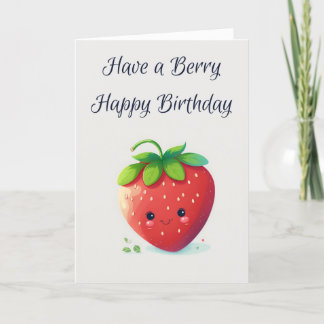 Berry Happy Birthday | Strawberry Birthday Card Dankeskarte