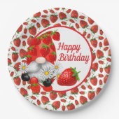 Berry Happy Gnome Paper Plate Pappteller (Vorderseite)