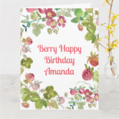 Berry Happy Strawberry Birthday Karte (Gelbe Blume)