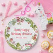 Berry Happy Strawberry Birthday Pappteller (Party)