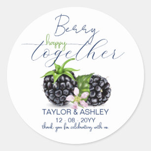 Berry Happy Together Brombeere   Hochzeit Runder Aufkleber