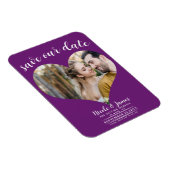 Berry Heart Foto Wedding Save the Date Magnet (Rechte Seite)