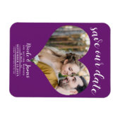 Berry Heart Foto Wedding Save the Date Magnet (Horizontal)