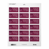 Berry Hearts Adressaufkleber (Vorne)