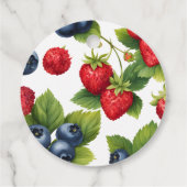 Berry, Heidelbeere, Erdbeere Babydusche Gefallen Geschenkanhänger (Rückseite)