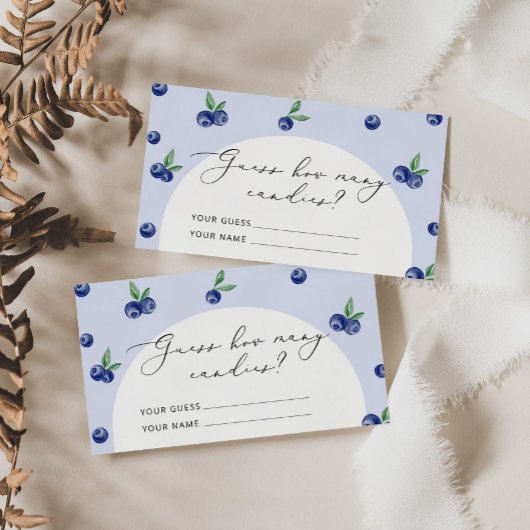 Berry Heidelbeere wie viele Bonbons im Glas Begleitkarte