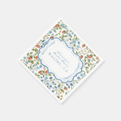 Berry Hübsch Blush Brautparty Serviette (Ecke)