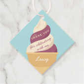 Berry Ice Cream Swirl Kindergeburtstag Vielen Dank Geschenkanhänger (Vorderseite)