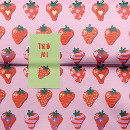 Berry Illustriert Strawberry Seidenpapier