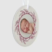 Berry Imprint Foto Holiday | Pflaume Ornament (Vorderseite)