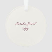 Berry Imprint Foto Holiday | Pflaume Ornament (Rückseite)