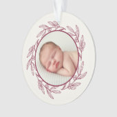 Berry Imprint Foto Holiday | Pflaume Ornament (Vorderseite)