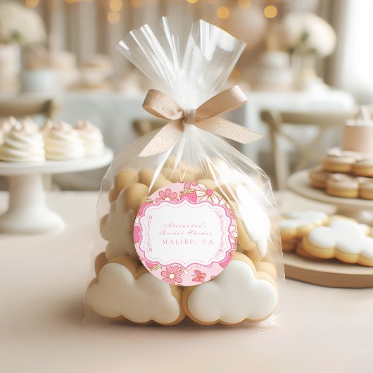 Berry in Bloom Brautparty Runder Aufkleber