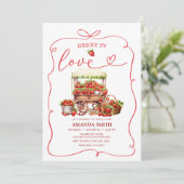 Berry in Liebe Coquette Bridal Dusche Einladung (Stehend Vorderseite)