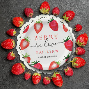 Berry in Liebe Erdbeere Brautparty Pappteller