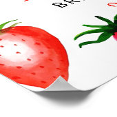 Berry in Liebe Erdbeere Brautparty Willkommen Poster (Ecke)