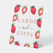 Berry in Liebe Erdbeeren Brautparty Cards Sockelschild (Vorderseite)