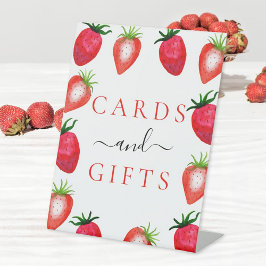 Berry in Liebe Erdbeeren Brautparty Cards Sockelschild