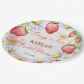 Berry in Liebe Erdbeeren Brautparty gedruckt Pappteller (Schrägansicht)