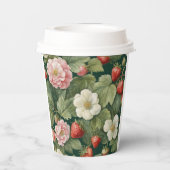 "Berry in Liebe" Floral- und Strawberry Paper Cup Pappbecher (Rückseite)