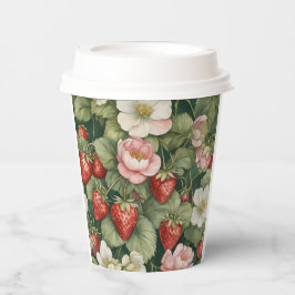 "Berry in Liebe" Floral- und Strawberry Paper Cup Pappbecher