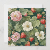 Berry in Liebe: Strawberry Bridal Dusche Einladung (Rückseite)