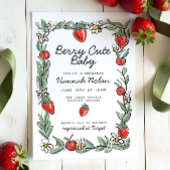 Berry in Liebe Strawberry Cherry Babydusche Einladung
