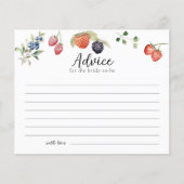 Berry in Love Berries Bridal Shower Advice Card (Vorderseite)