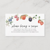 Berry in Love Berries Bridal Shower Recipe Request Begleitkarte (Vorderseite)